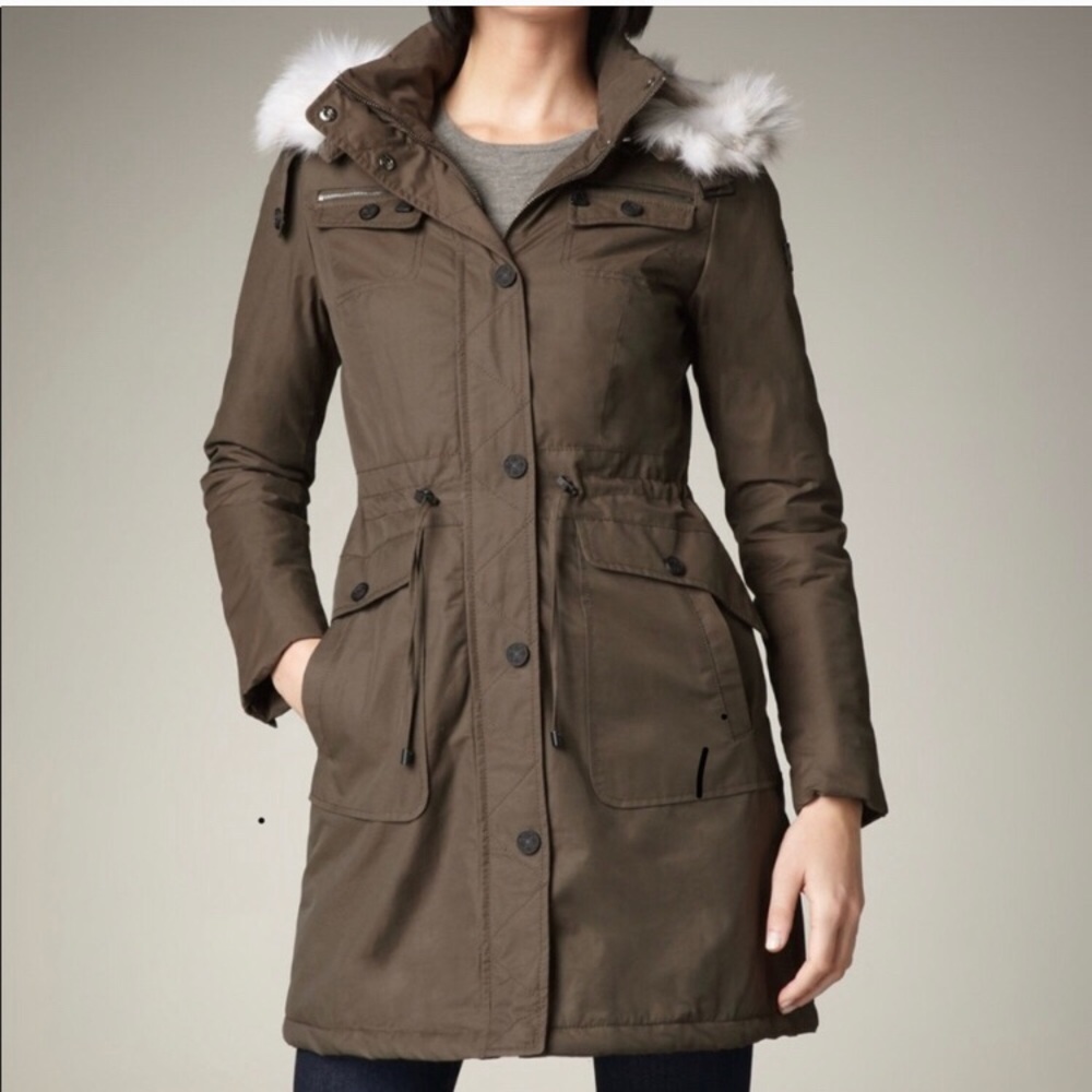 Dawn Levy Anna Fur-trim Parka Coat